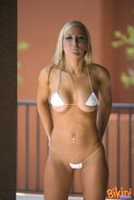 Blonde Babe In White Bikini 01