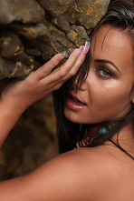 Sexy Babe Nataly Posing Nude On The Rocks 13