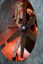 Leggy Blonde Nika Spreading Nude By A Huge Fan 01